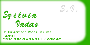 szilvia vadas business card